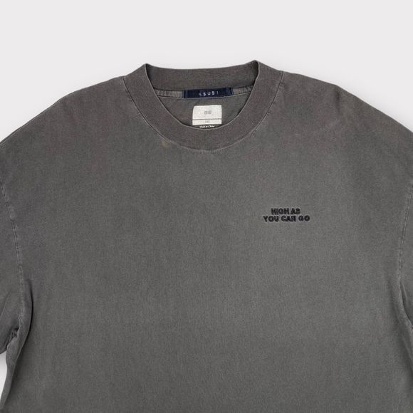 Ksubi Men's 2XL Gray Crew Neck T Shirt Long Sleeve Embroidered Logo LIMITED - Picture 10 of 16